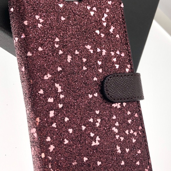 Purple Glittery Heart Phone Case Coach NIB Gift - Picture 13 of 16